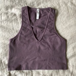 Athleta Aurora Seamless Crop Rib Tank